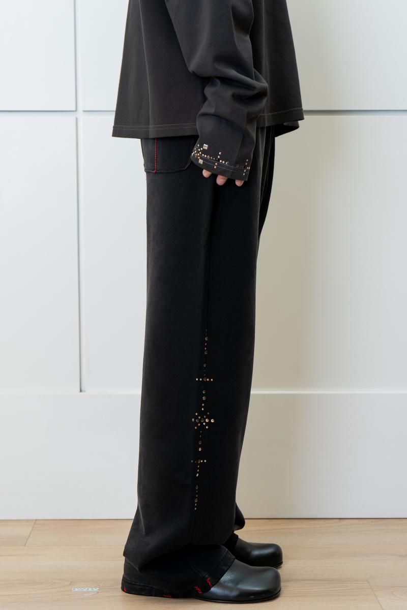 Wangxingyu Washed Distressed Drawstring Sweatpants