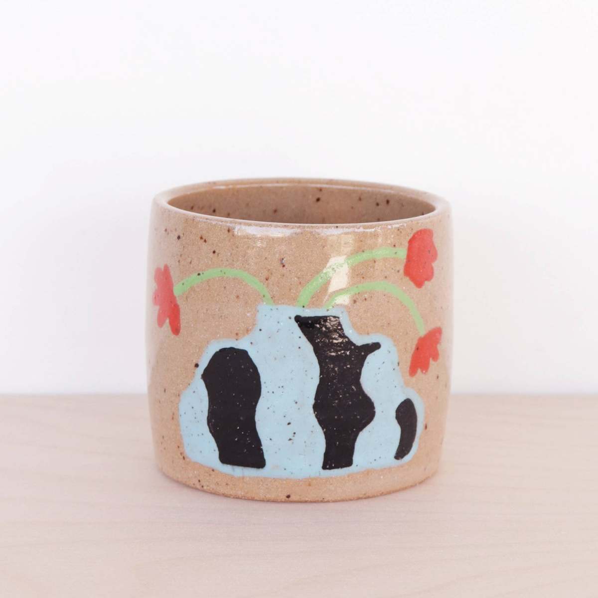 Nightshift Ceramics Small Floral Vase Planter - Image 1 of 2