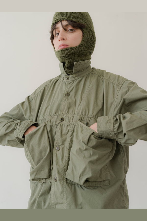 UNISEX Kapital Broad Cloth Anorak Shirt - Khaki