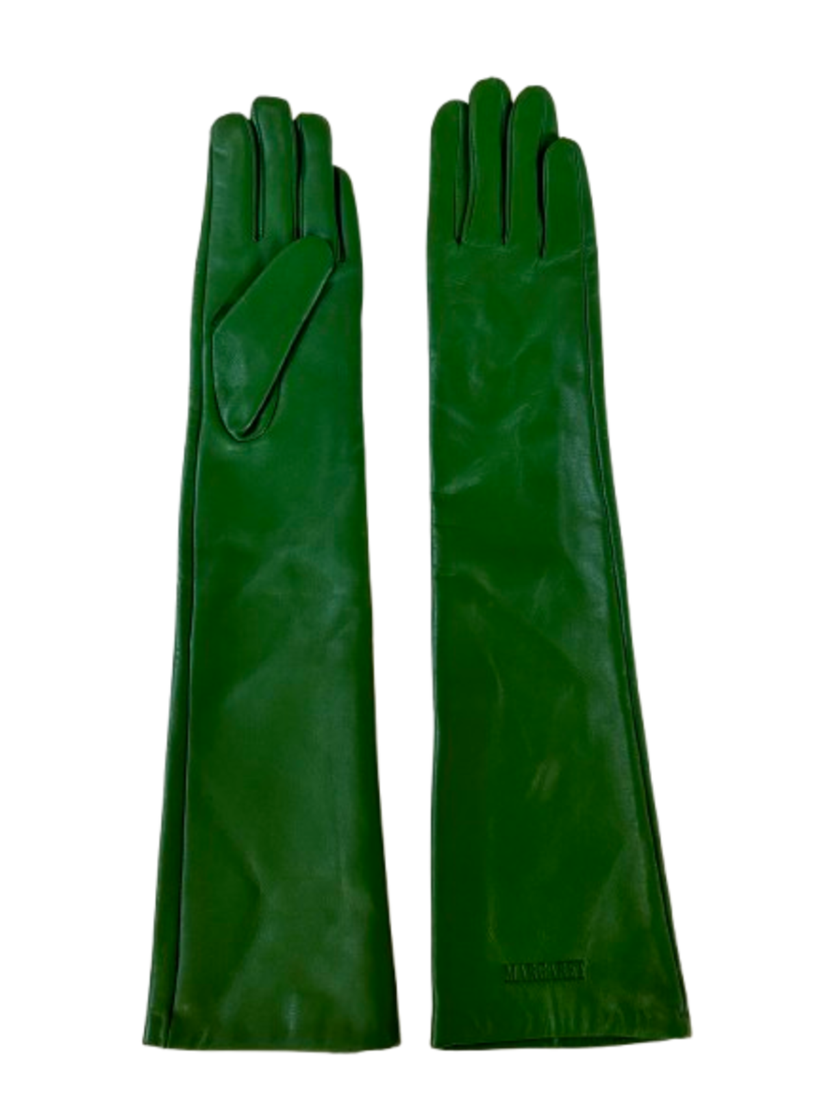 MARGARET Leather Opera Gloves - Bottle Green - Image 4 of 4