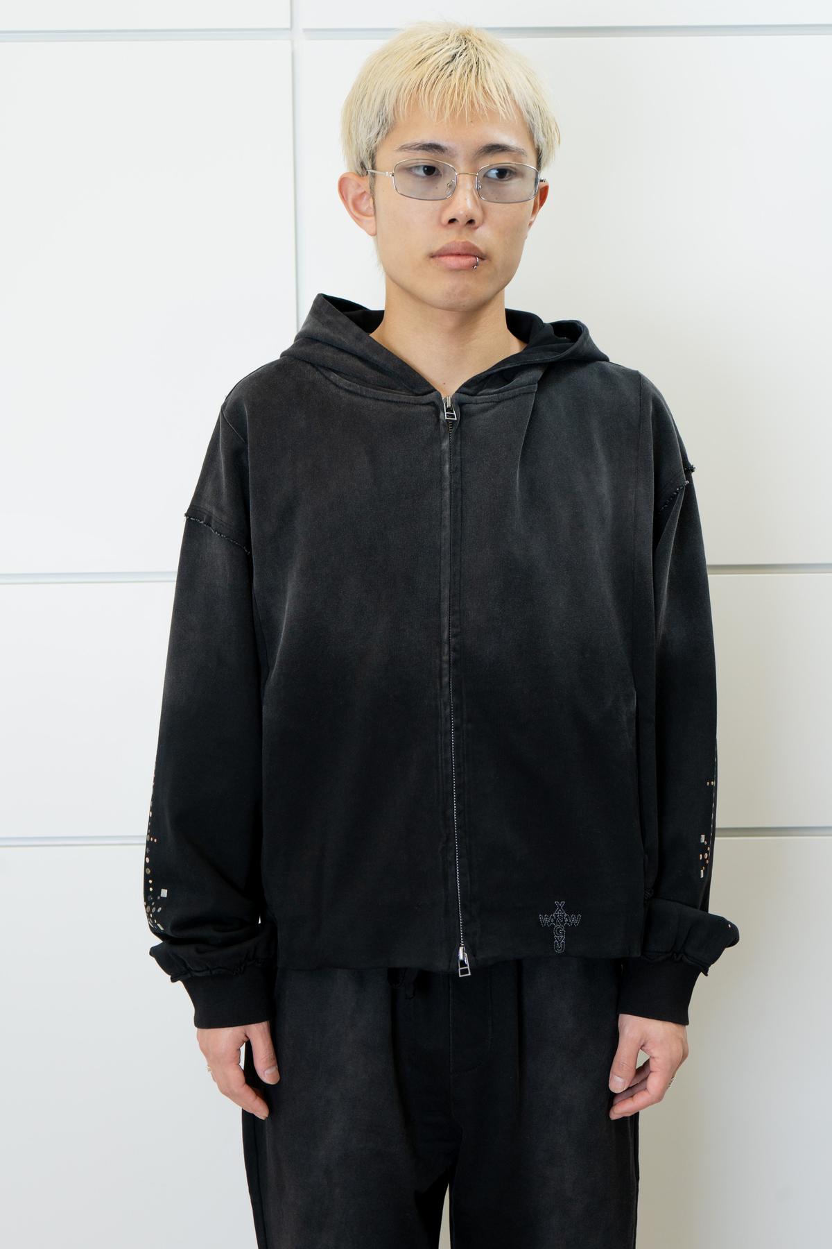 wangxingyu Hot-Studded Zip-Up Hoodie - Image 1 of 6