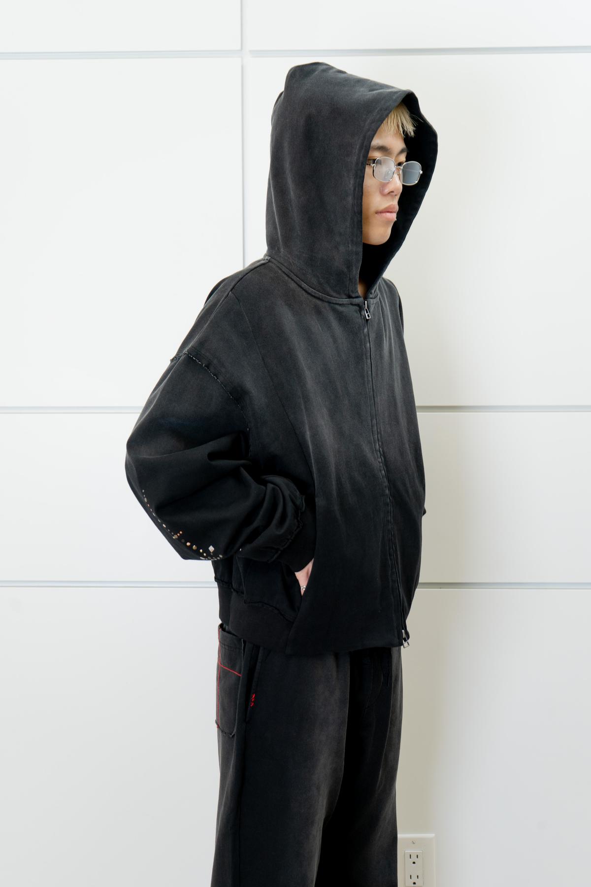 wangxingyu Hot-Studded Zip-Up Hoodie - Image 5 of 6