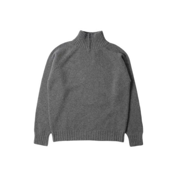 Margaret Howell Turtleneck Sweatshirt - Grey Melange Margaret Howell Turtleneck Sweatshirt - Grey Melange