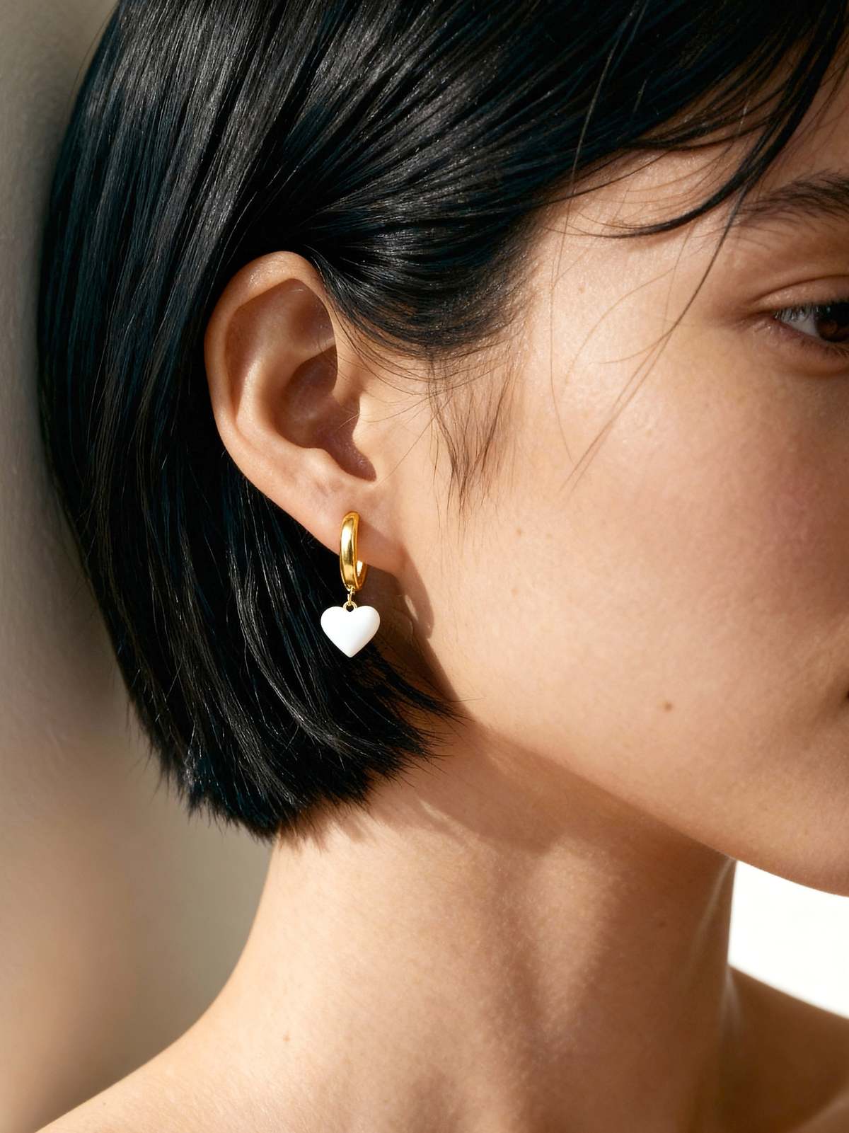 MATTER MATTERS Humble Heart Earring - Black/Cream - Image 4 of 6