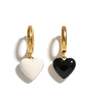 MATTER MATTERS Humble Heart Earring - Black/Cream - Thumbnail 5