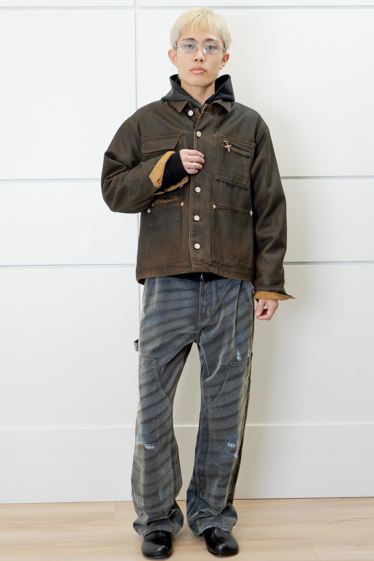 wangxingyu Coated Leopard Fleece-Lined Michigan Jacket - Image 3 of 6