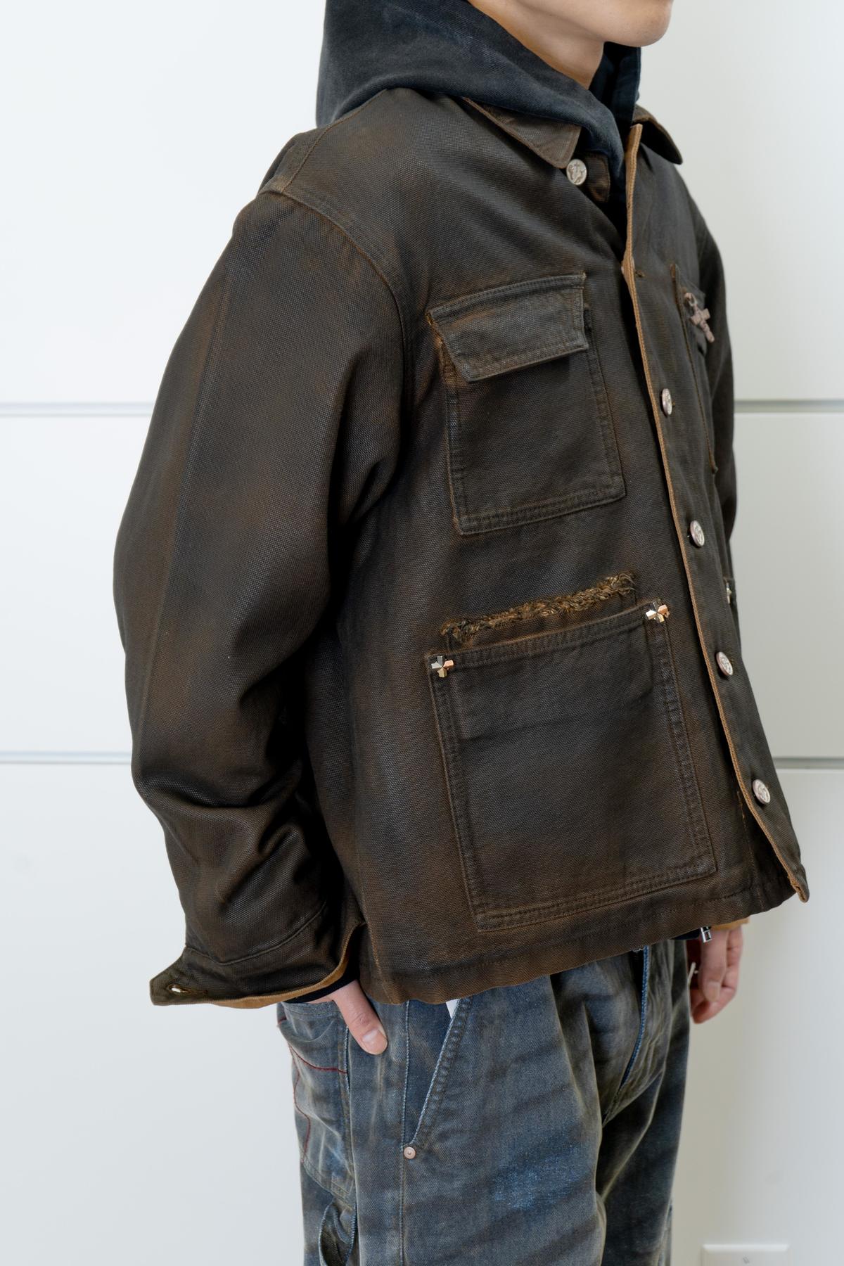 wangxingyu Coated Leopard Fleece-Lined Michigan Jacket - Image 4 of 6