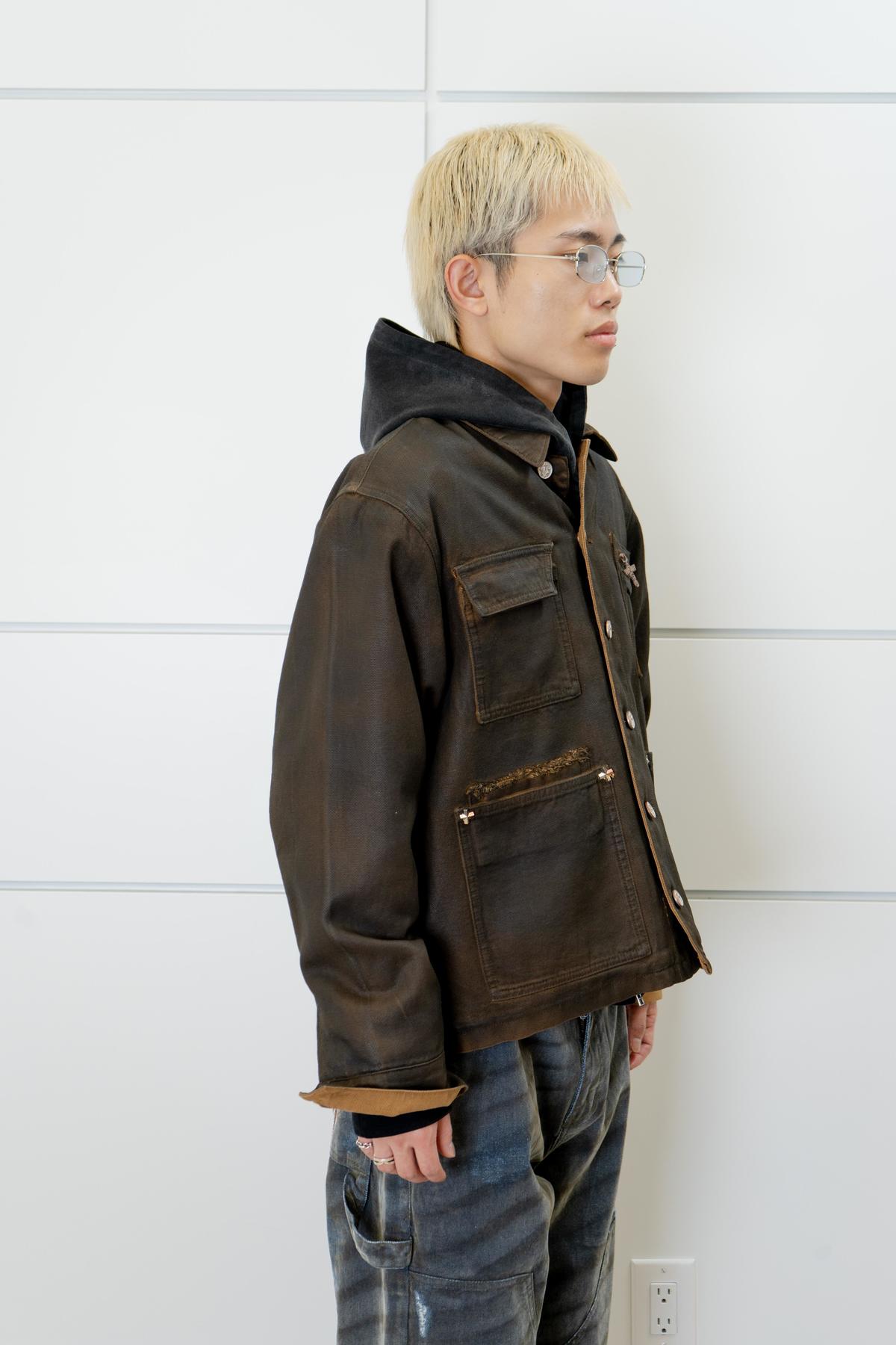 wangxingyu Coated Leopard Fleece-Lined Michigan Jacket - Image 5 of 6