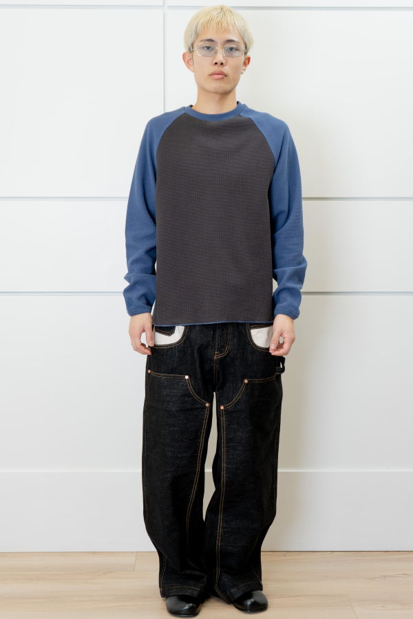 Held In Form Waffle Raglan Tee - Blue