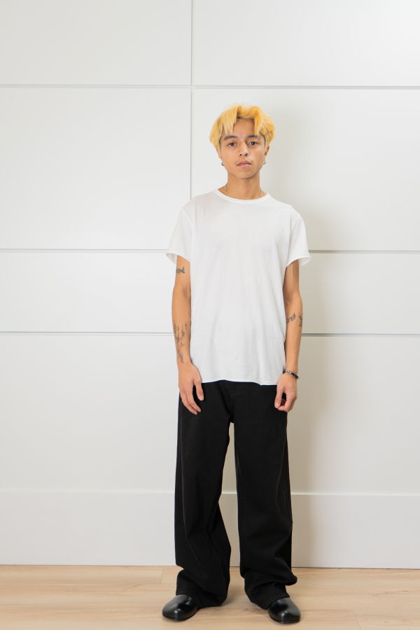 INSAIT Sheer Cozy Tee Top - White