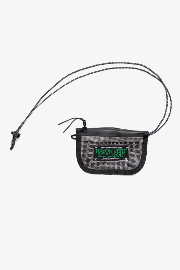 rayon vert Mesh Wallet - Black