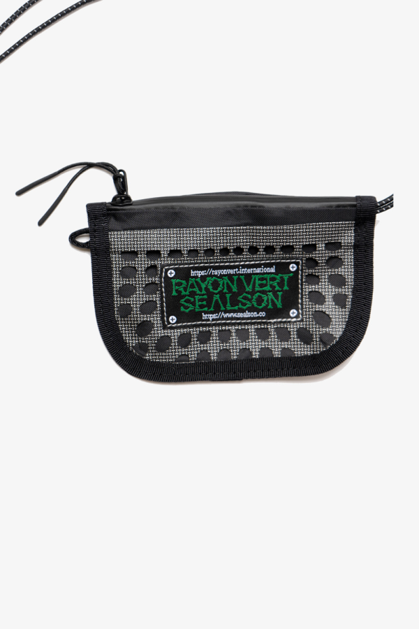 rayon vert Mesh Wallet - Black