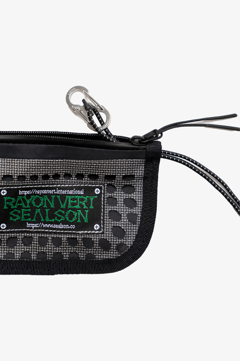rayon vert Mesh Wallet - Black