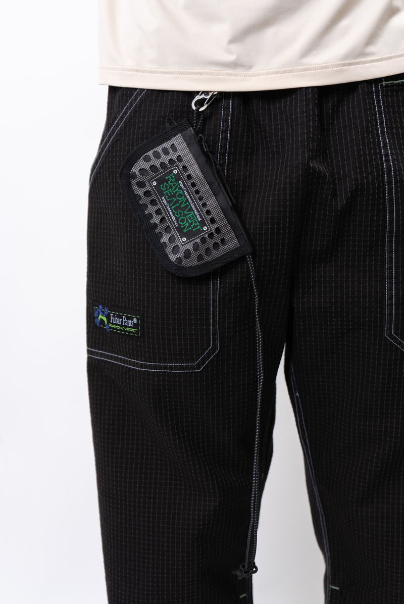 rayon vert Mesh Wallet - Black