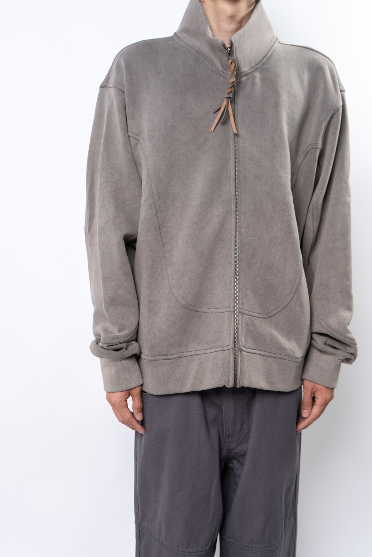 The Wave Wave Track Jacket - Mud Grey - Image 5 of 7