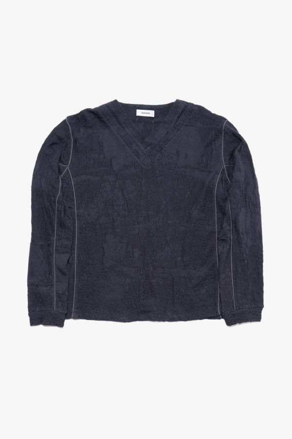 SERAPIS Double V Embossed Knit Sweater