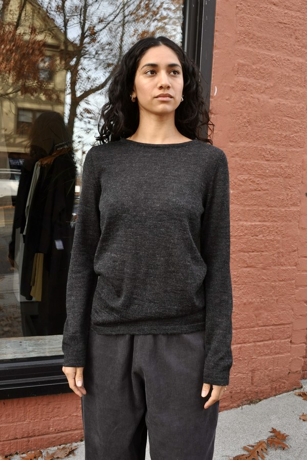 Beyond Threads Essential Baby Alpaca Pullover - Charcoal Beyond Threads Essential Baby Alpaca Pullover - Charcoal