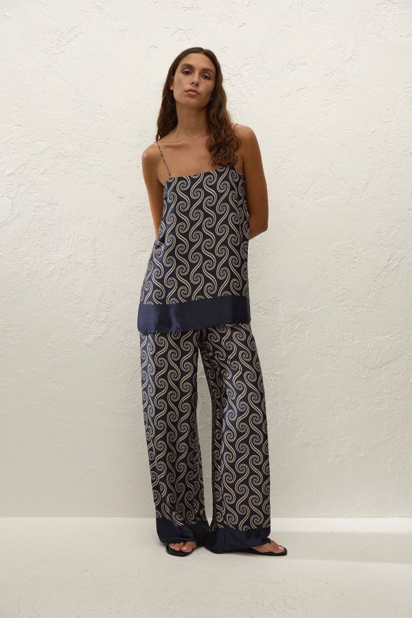 Faithfull The Brand Aina Top - Juanita Swirl Indigo