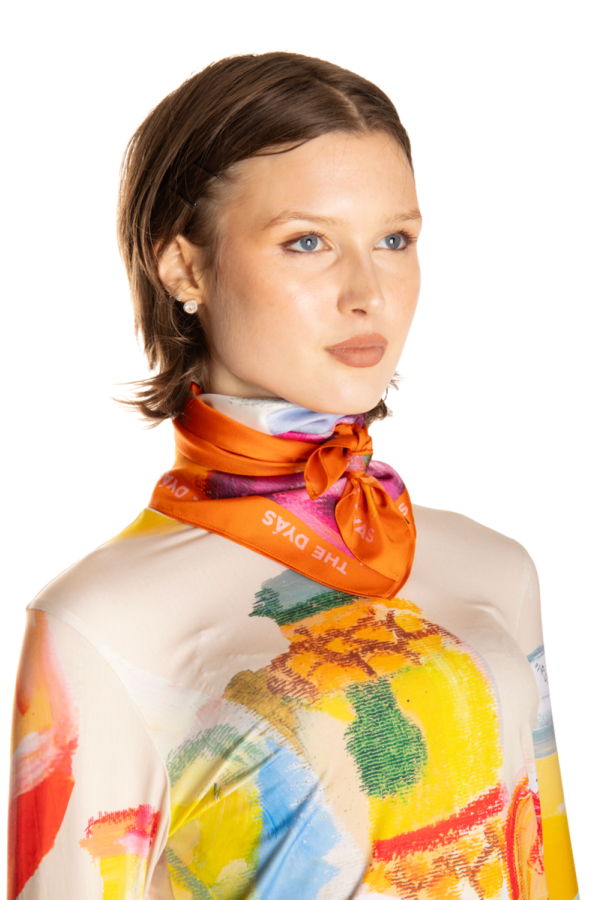 The Dyás Grocery List Broccoli Scarf - Multicolor