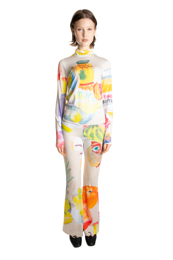 The Dyás Grocery List Flared Trousers - Multicolor