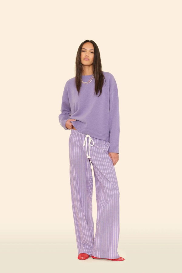 Xirena Brinna Pant - Violet Rouge Stripe
