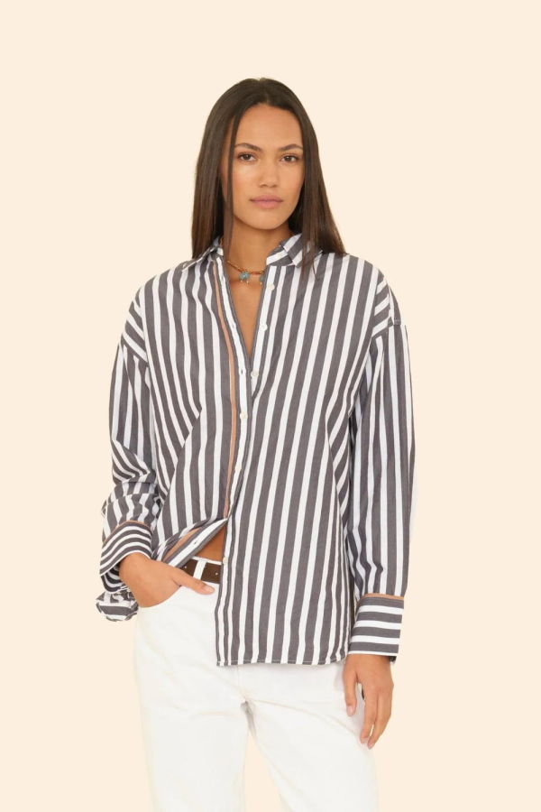 Xirena Gillian Shirt - Ink Stripe