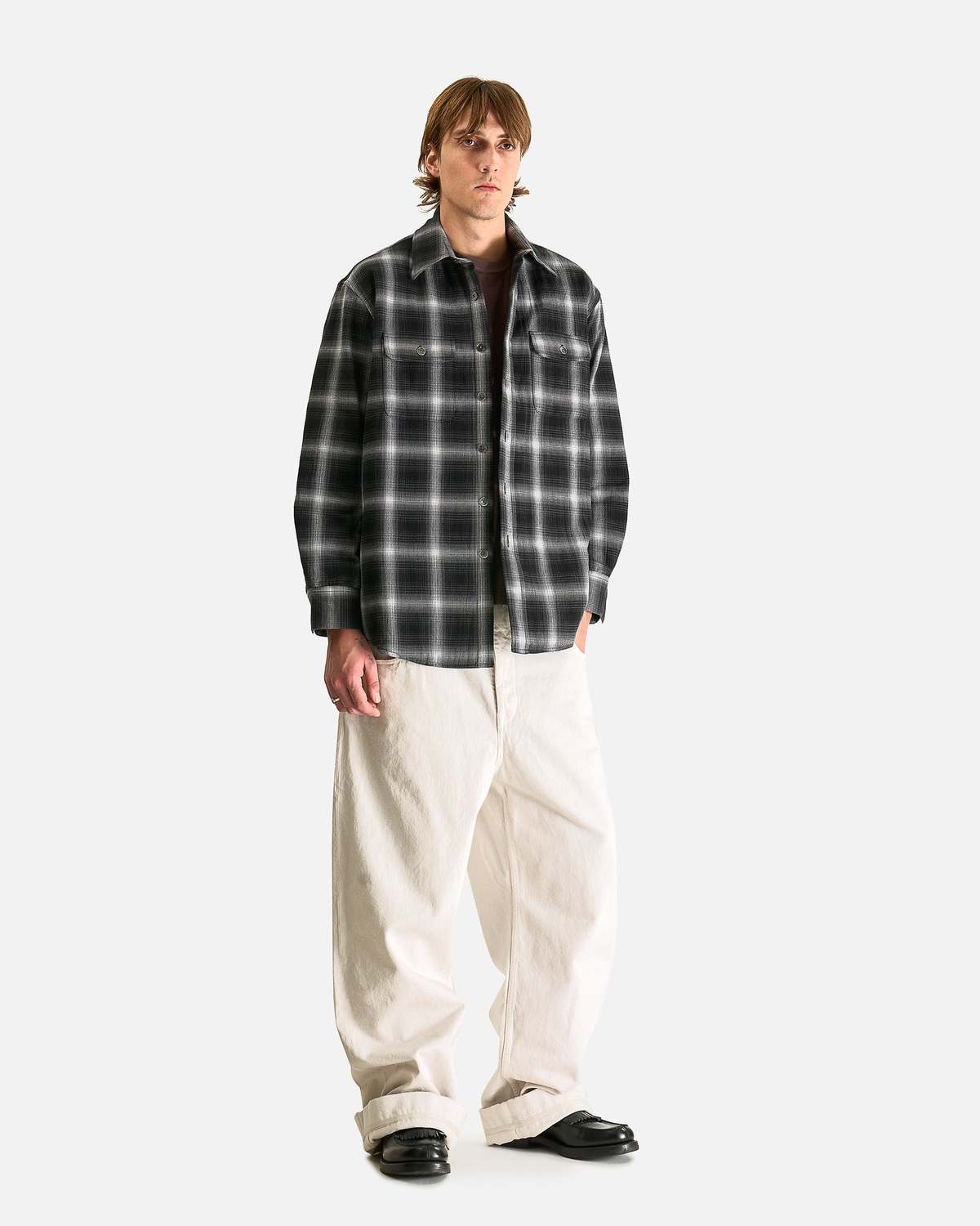 Our Legacy Moss Shirt in Shadow Trial Check Shirt - Image 6 of 6