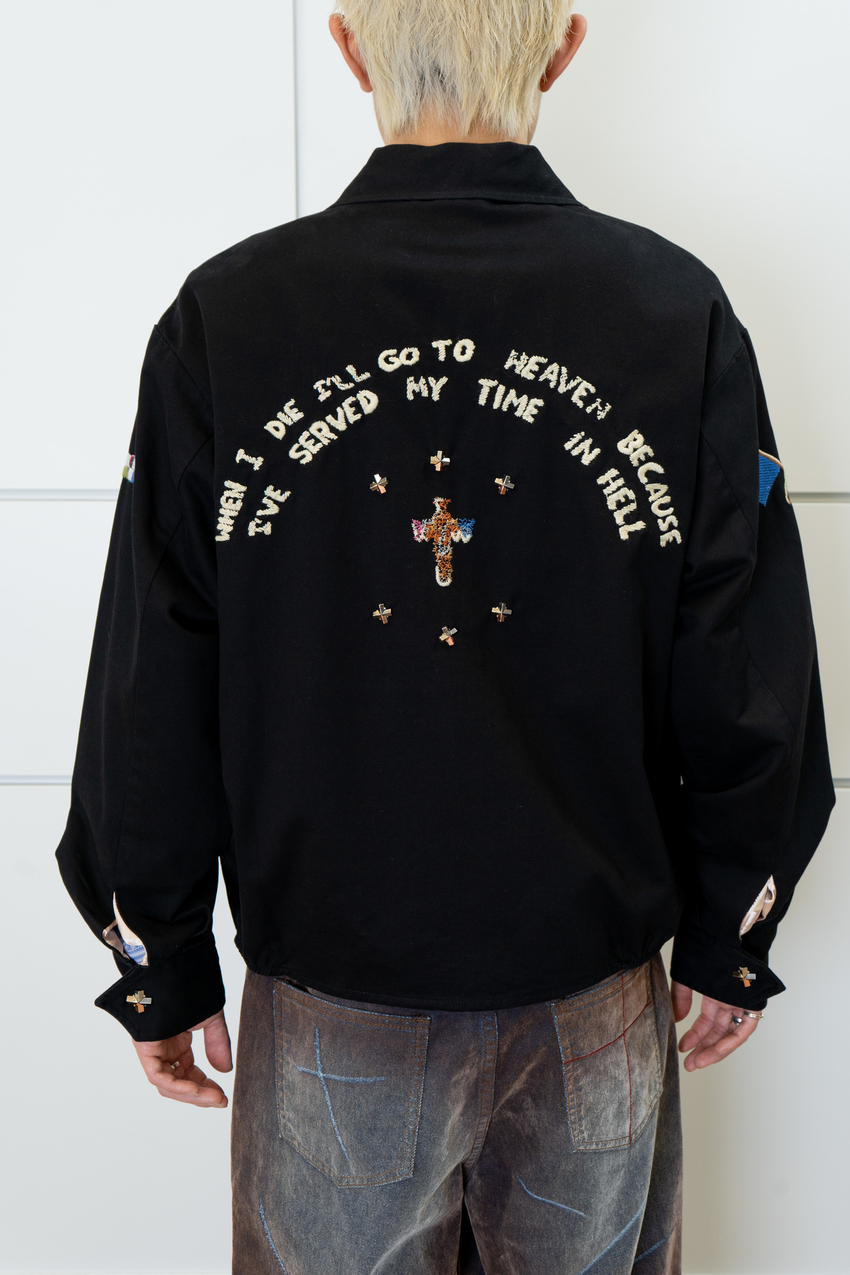 wangxingyu Slogan Embroidered Vietnam Jacket - Image 2 of 7