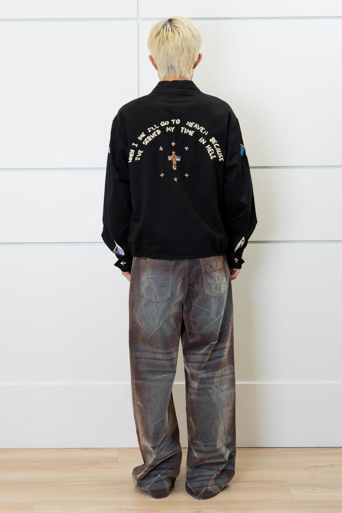 wangxingyu Slogan Embroidered Vietnam Jacket - Image 7 of 7