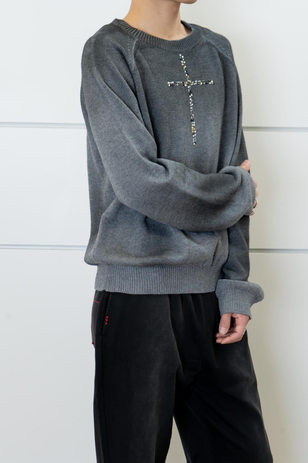 wangxingyu Beaded Pipe Embroidery Knit Sweater Jacket - Image 2 of 4