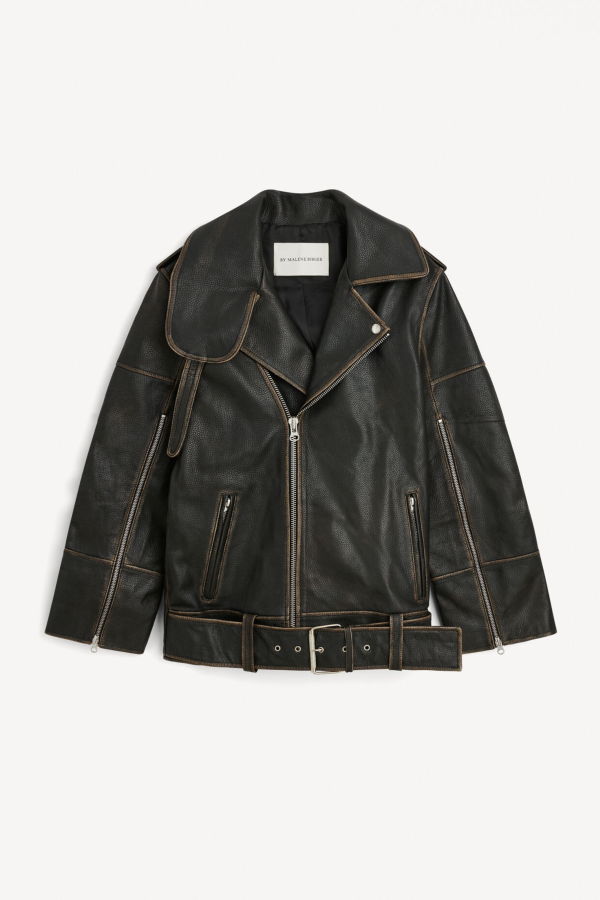 By Malene Birger Beatrisse Leather Jacket - Black