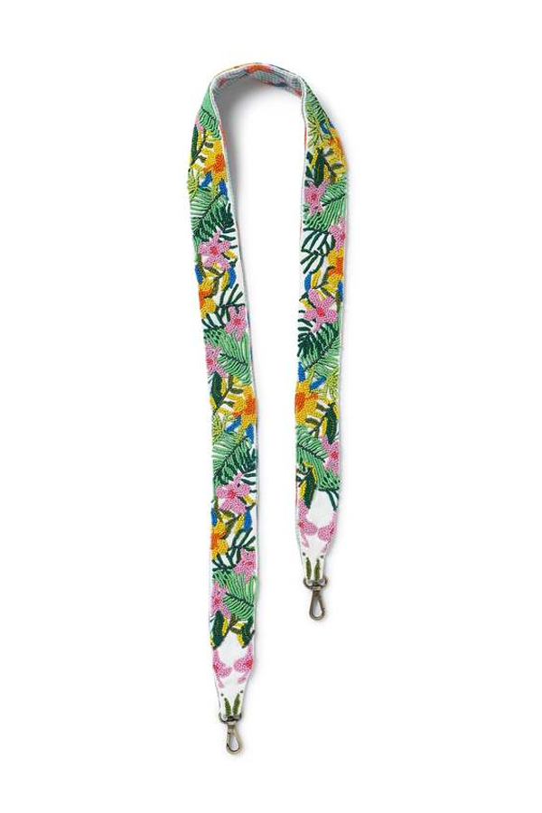Vismaya Botanical Embroidered Strap - White