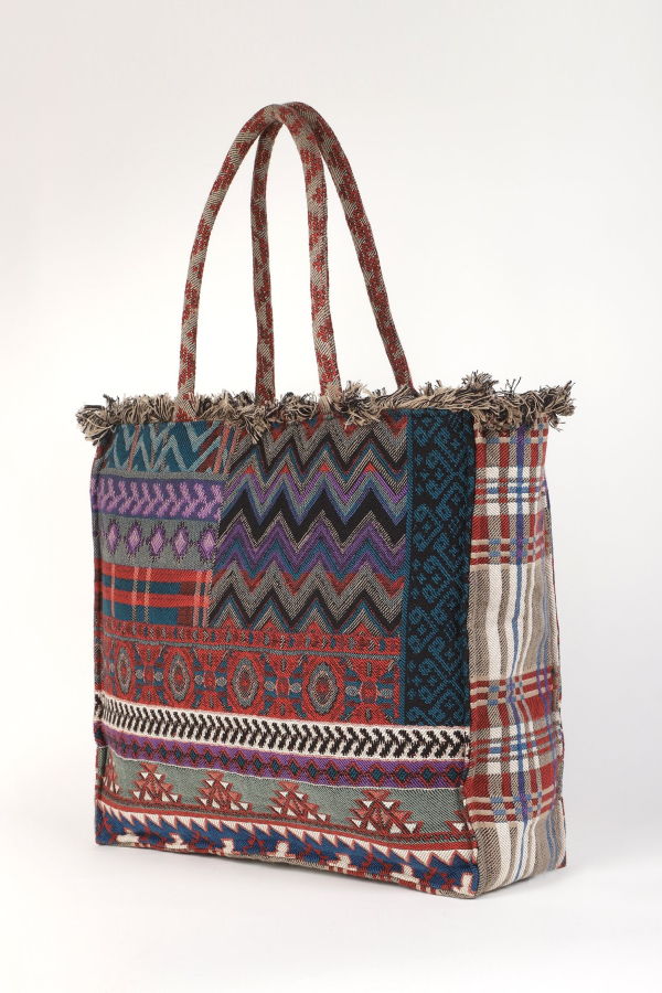 Vismaya Eminent Jacquard Bag - Purple