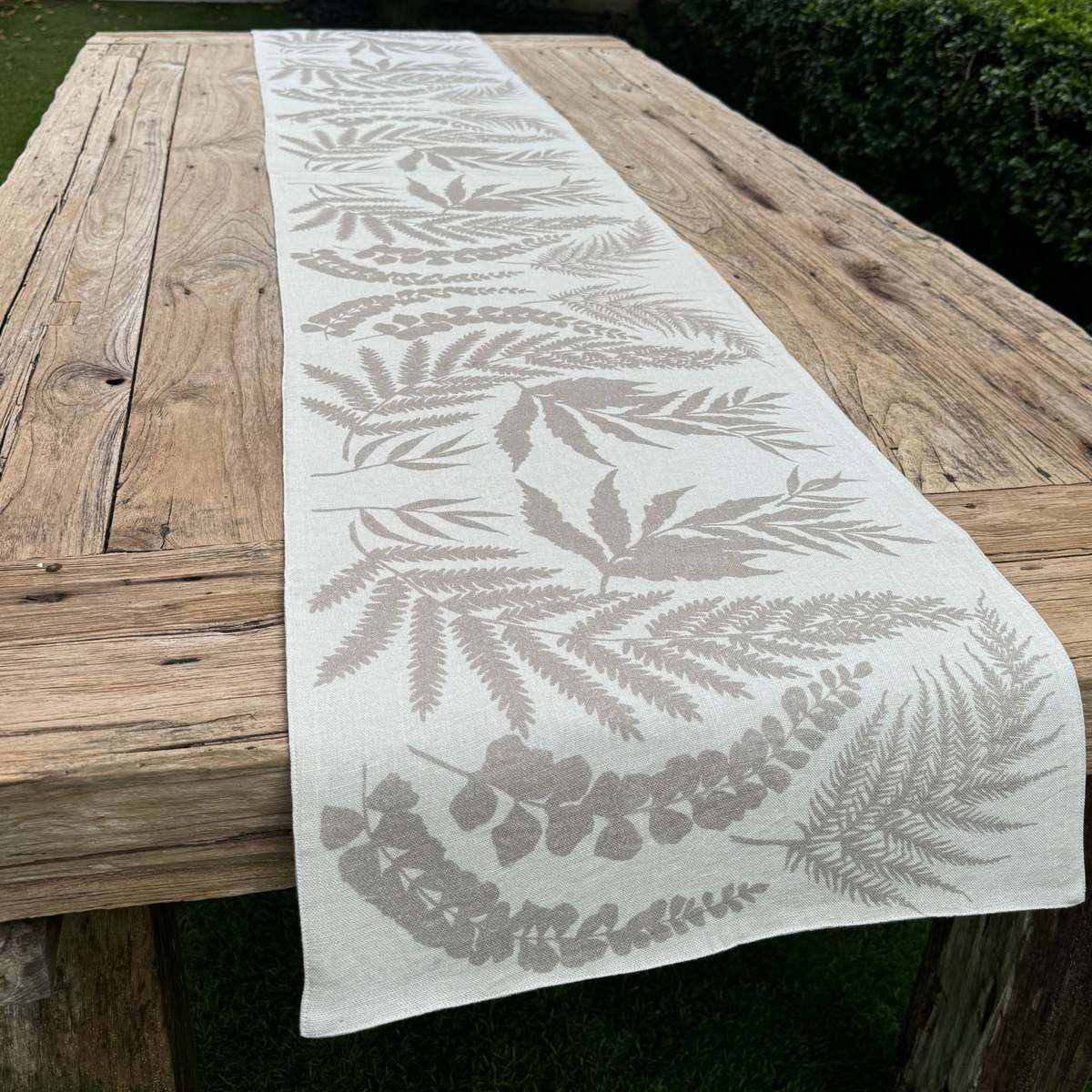 Majka & Co Forest Ferns Table Runner - Seashell Gray & Dunes - Image 2 of 4