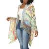 Vismaya Garden Bloom Sheer Kimono - Gray - Thumbnail 1