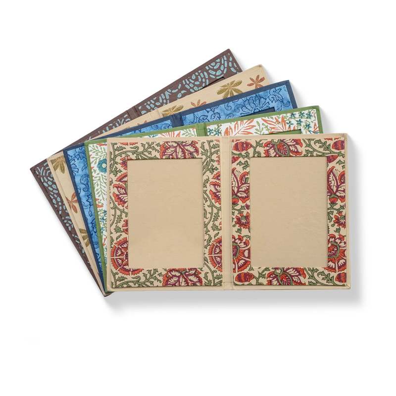 Sustainable Threads Handmade Double Photo Frames Set of 5 Photo Frames - Assorted