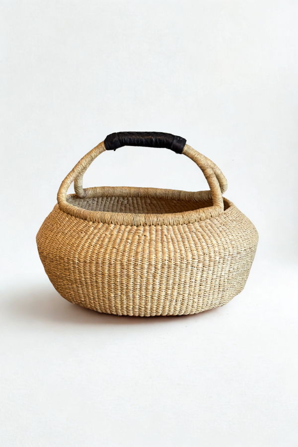 Mbare Handwoven Double Weave Kettle Basket