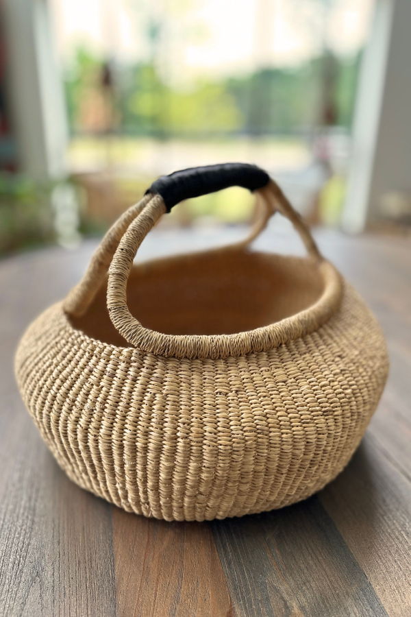 Mbare Handwoven Double Weave Kettle Basket