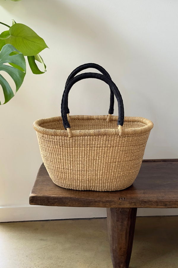Mbare Handwoven Double Weave Oval Market Basket