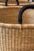 Mbare Handwoven Medium Hamper with Leather Handles - Thumbnail 3