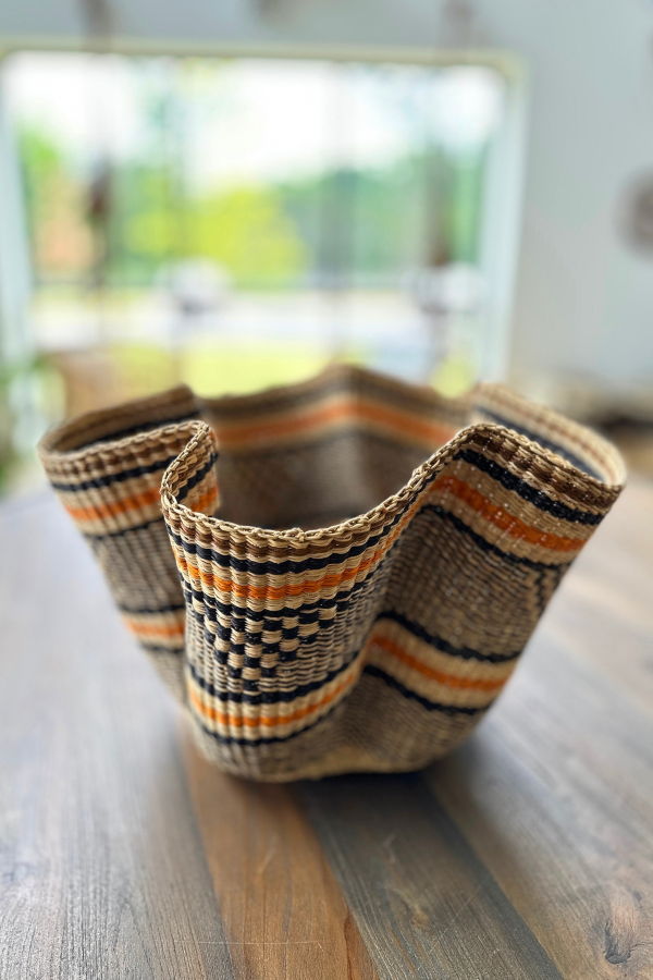Mbare Handwoven Wave Basket