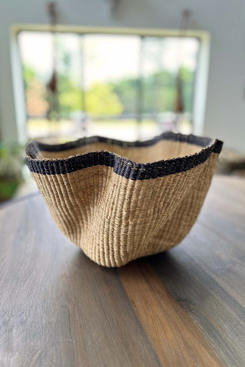 Mbare Handwoven Wave Basket
