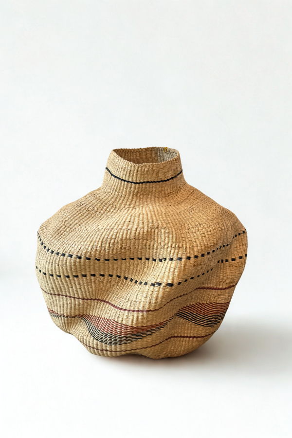 Mbare Handwoven Wave Basket