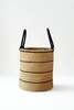 Mbare Natural with Black Horizontal Stripe Laundry Hamper - Thumbnail 1