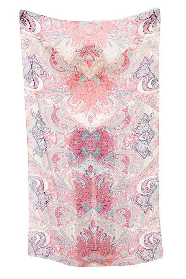 Vismaya Paisley Fringe Georgette Scarf