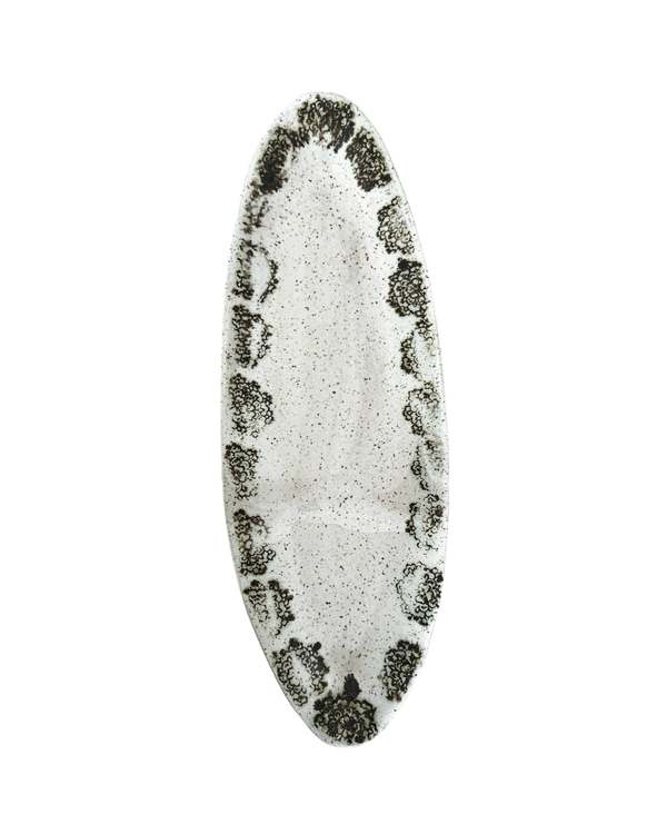 Gina de Santis Ceramics Sandalwood Floral Cut Oval Tray Gina de Santis Ceramics Sandalwood Floral Cut Oval Tray