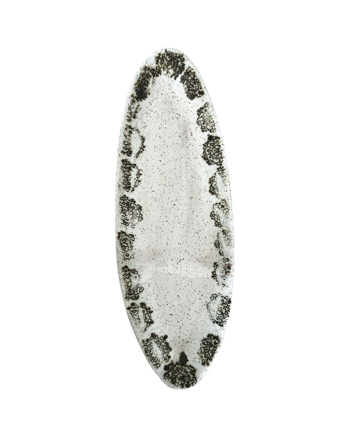 Gina de Santis Ceramics Sandalwood Floral Cut Oval Tray - Image 1 of 2