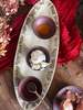 Gina de Santis Ceramics Sandalwood Floral Cut Oval Tray - Thumbnail 2