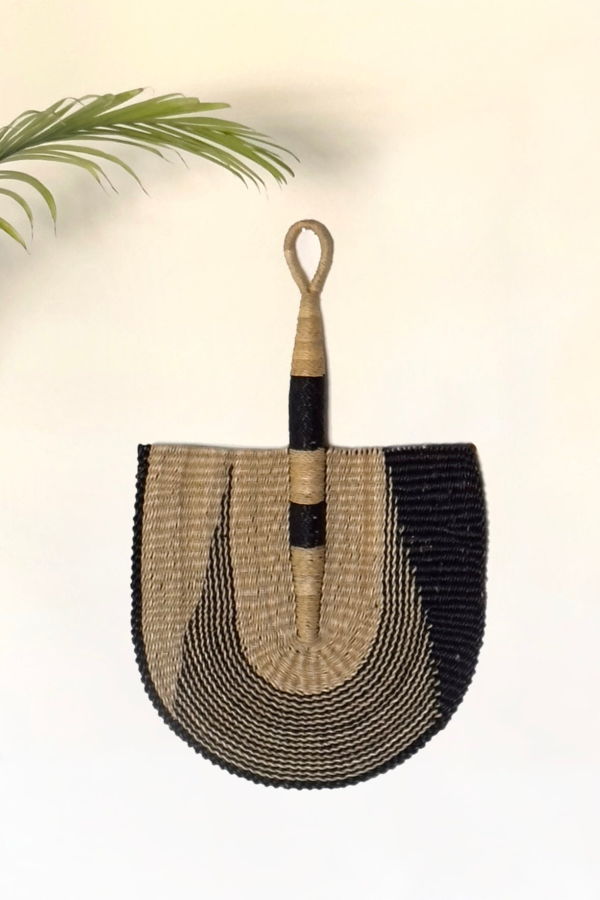 Mbare Standard Fan in Natural & Black Fan