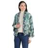 Vismaya Textura Floral Kimono Jacket - Dusty Teal - Thumbnail 1